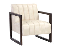 Sunpan Joaquin Lounge Chair In Bravo Cream/Metal/Metropolis Blue