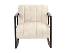 Sunpan Joaquin Lounge Chair In Bravo Cream/Metal/Metropolis Blue