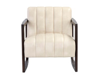 Sunpan Joaquin Lounge Chair In Bravo Cream/Metal/Metropolis Blue