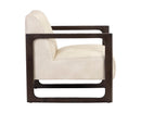 Sunpan Joaquin Lounge Chair In Bravo Cream/Metal/Metropolis Blue