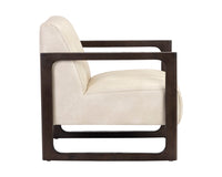Sunpan Joaquin Lounge Chair In Bravo Cream/Metal/Metropolis Blue