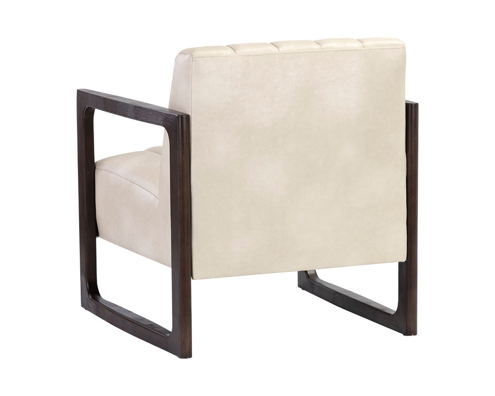 Sunpan Joaquin Lounge Chair In Bravo Cream/Metal/Metropolis Blue