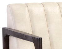 Sunpan Joaquin Lounge Chair In Bravo Cream/Metal/Metropolis Blue