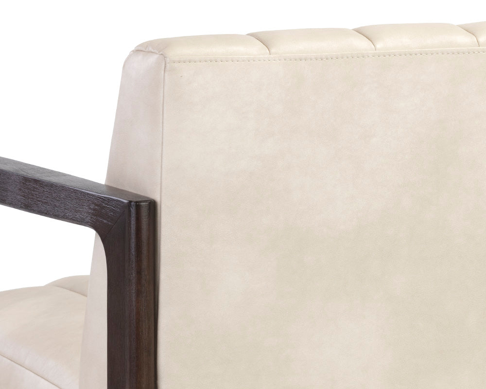 Sunpan Joaquin Lounge Chair In Bravo Cream/Metal/Metropolis Blue