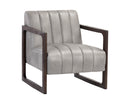 Sunpan Joaquin Lounge Chair In Bravo Cream/Metal/Metropolis Blue