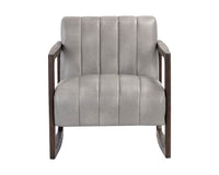 Sunpan Joaquin Lounge Chair In Bravo Cream/Metal/Metropolis Blue