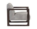 Sunpan Joaquin Lounge Chair In Bravo Cream/Metal/Metropolis Blue