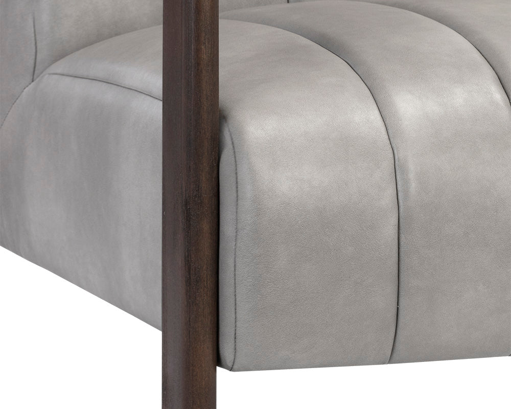 Sunpan Joaquin Lounge Chair In Bravo Cream/Metal/Metropolis Blue