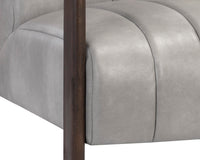 Sunpan Joaquin Lounge Chair In Bravo Cream/Metal/Metropolis Blue