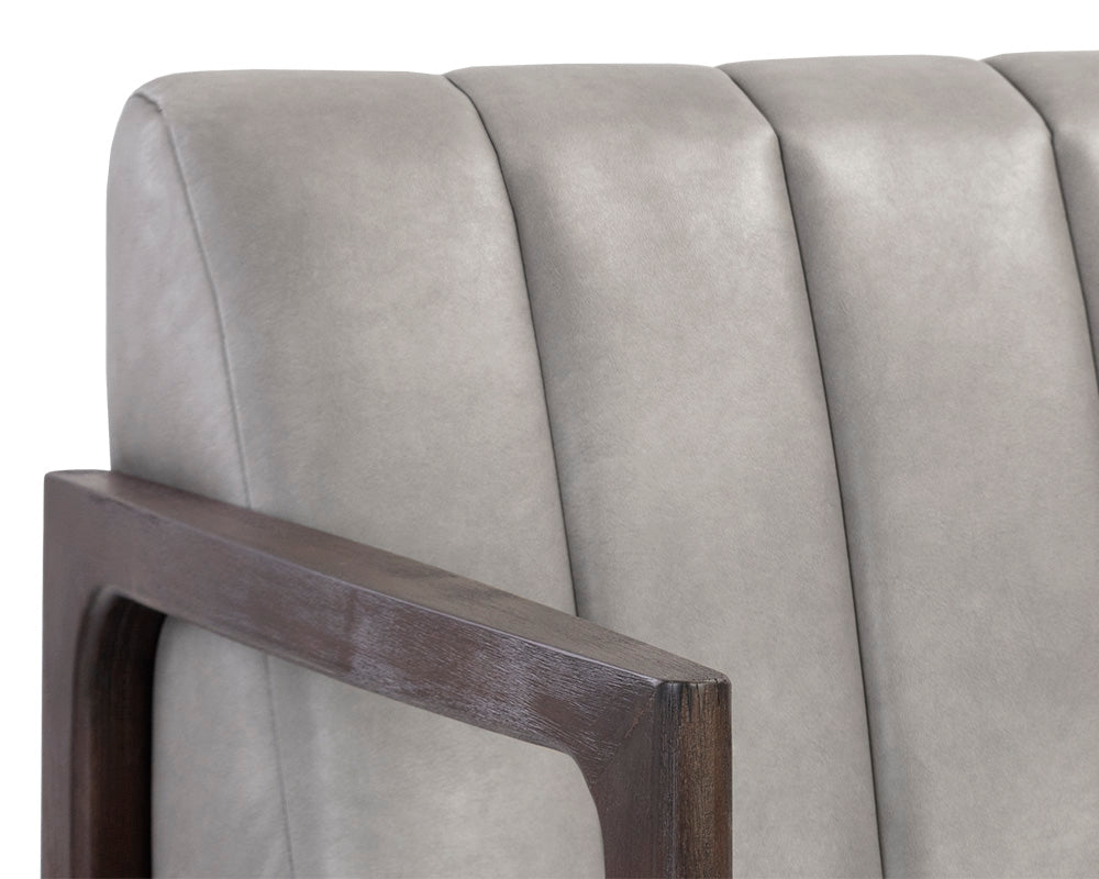 Sunpan Joaquin Lounge Chair In Bravo Cream/Metal/Metropolis Blue