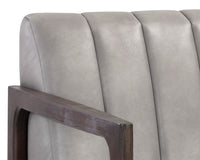 Sunpan Joaquin Lounge Chair In Bravo Cream/Metal/Metropolis Blue