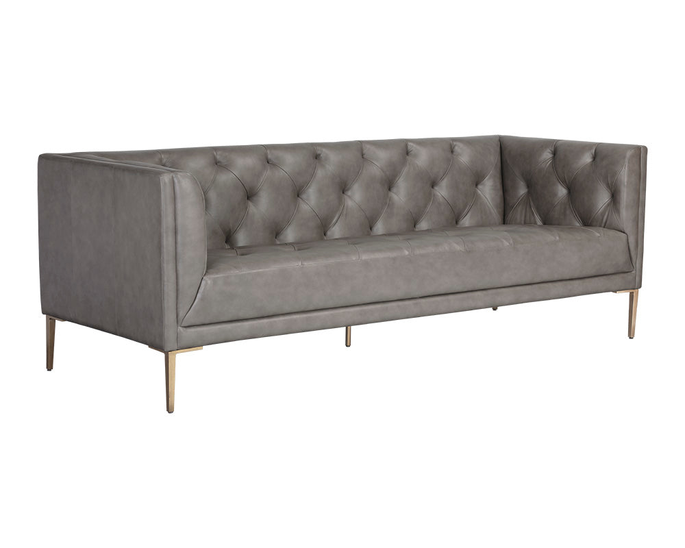 Sunpan Westin Sofa - Vintage Black Night/Caramel/Peacock/Steel Gray/Vanilla Leather