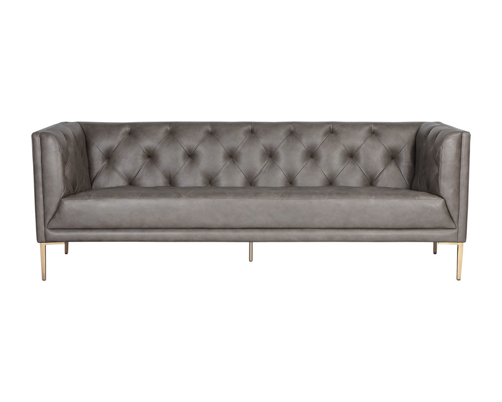 Sunpan Westin Sofa - Vintage Black Night/Caramel/Peacock/Steel Gray/Vanilla Leather
