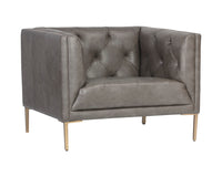 Sunpan Westin Armchair - Vintage Black Night/Caramel/Peacock/Steel Grey/Vanilla Leather