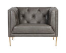 Sunpan Westin Armchair - Vintage Black Night/Caramel/Peacock/Steel Grey/Vanilla Leather