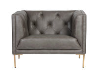 Sunpan Westin Armchair - Vintage Black Night/Caramel/Peacock/Steel Grey/Vanilla Leather