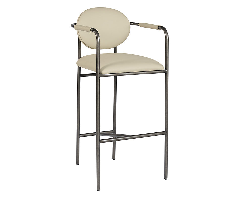 Sunpan Rylan Barstool - Abbington Black/Dillon Cream