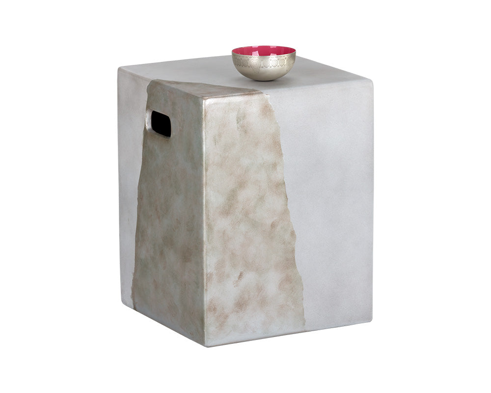 Sunpan Kyson End Table - Gold/Silver