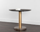 Sunpan Monaco Bistro Table - Gold - Light Grey Marble / Charcoal Grey - 35.5"