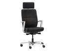Sunpan Dennison Office Chair in Black Leather/Cream Leather/Sand Leather