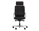 Sunpan Dennison Office Chair in Black Leather/Cream Leather/Sand Leather