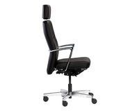 Sunpan Dennison Office Chair in Black Leather/Cream Leather/Sand Leather