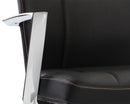 Sunpan Dennison Office Chair in Black Leather/Cream Leather/Sand Leather