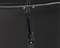 Sunpan Dennison Office Chair in Black Leather/Cream Leather/Sand Leather