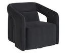 Sunpan Kendrick Swivel Lounge Chair - Abbington Black / Belfast Heather Grey