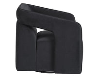 Sunpan Kendrick Swivel Lounge Chair - Abbington Black / Belfast Heather Grey