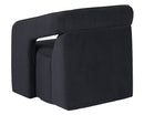 Sunpan Kendrick Swivel Lounge Chair - Abbington Black / Belfast Heather Grey