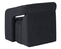 Sunpan Kendrick Swivel Lounge Chair - Abbington Black / Belfast Heather Grey