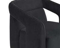 Sunpan Kendrick Swivel Lounge Chair - Abbington Black / Belfast Heather Grey