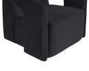 Sunpan Kendrick Swivel Lounge Chair - Abbington Black / Belfast Heather Grey