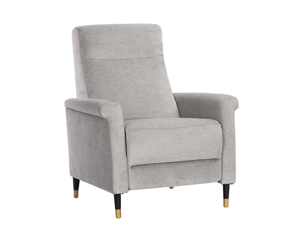 Sunpan Rupert Recliner In Abbington Black/Polo Club Stone