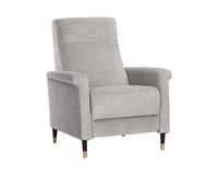 Sunpan Rupert Recliner In Abbington Black/Polo Club Stone