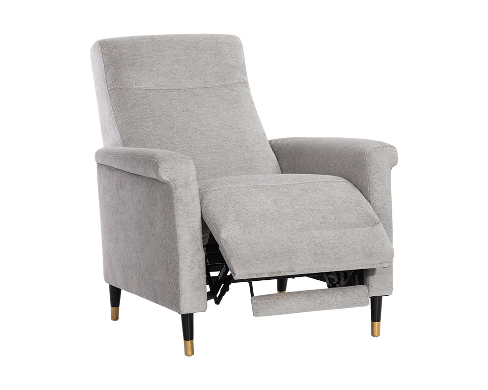 Sunpan Rupert Recliner In Abbington Black/Polo Club Stone