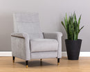 Sunpan Rupert Recliner In Abbington Black/Polo Club Stone