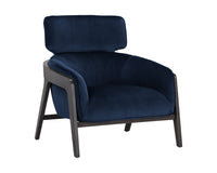 Sunpan Maximus Lounge Chair In Metropolis Blue/Moss Green//Polo Club Stone And Overcast Grey