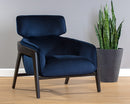 Sunpan Maximus Lounge Chair In Metropolis Blue/Moss Green//Polo Club Stone And Overcast Grey