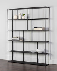 Sunpan Eiffel Bookcase - Extra Large - Antique Brass/Black