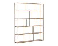 Sunpan Eiffel Bookcase - Extra Large - Antique Brass/Black