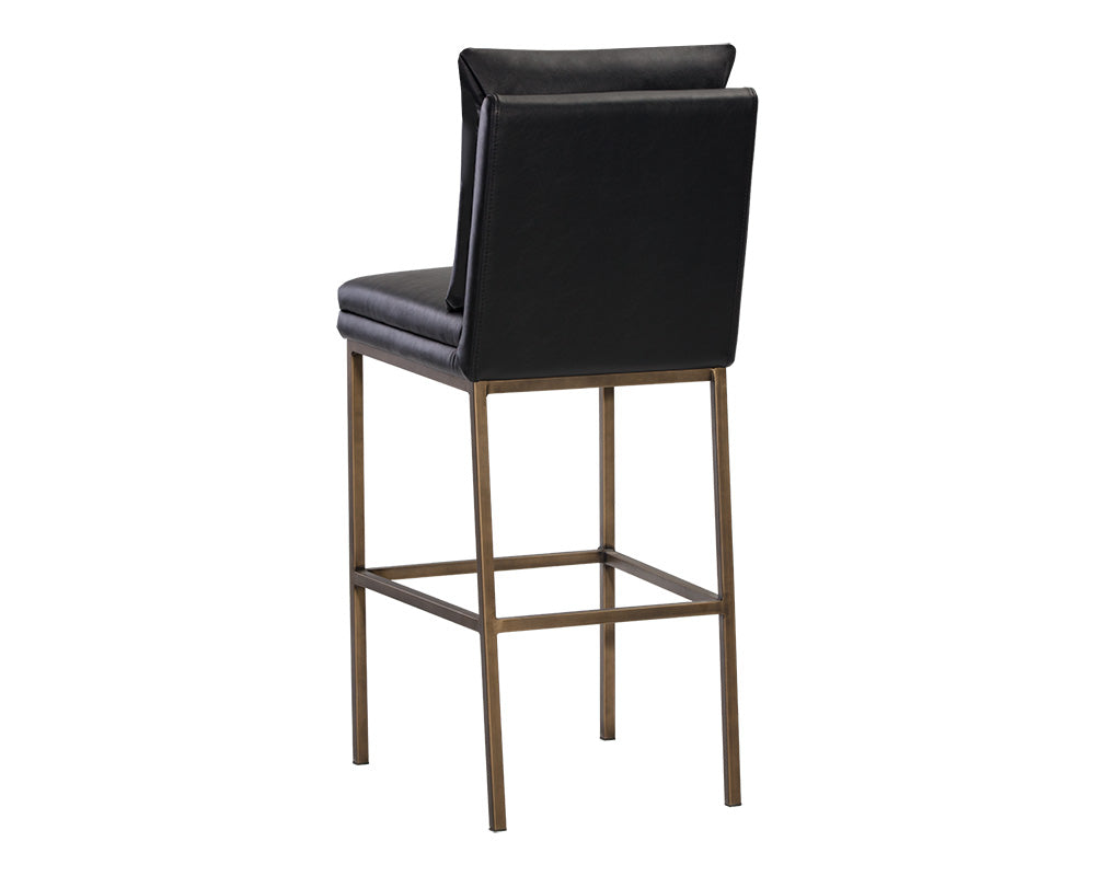 Sunpan Paige Barstool - Bravo Black/Cream