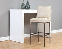 Sunpan Paige Barstool - Bravo Black/Cream