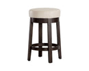 SUNPAN Cedric Swivel Counter Stool - Castillo Cream, Havana Dark Brown
