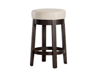 SUNPAN Cedric Swivel Counter Stool - Castillo Cream, Havana Dark Brown