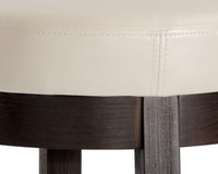 SUNPAN Cedric Swivel Counter Stool - Castillo Cream, Havana Dark Brown