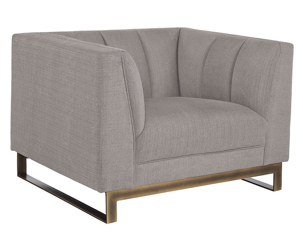Sunpan Parker Armchair - Zenith Graphite Grey/Soft Grey