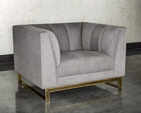Sunpan Parker Armchair - Zenith Graphite Grey/Soft Grey