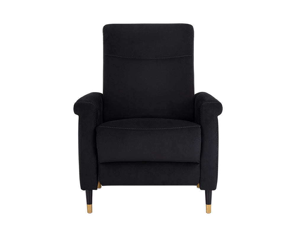 Sunpan Rupert Recliner In Abbington Black/Polo Club Stone